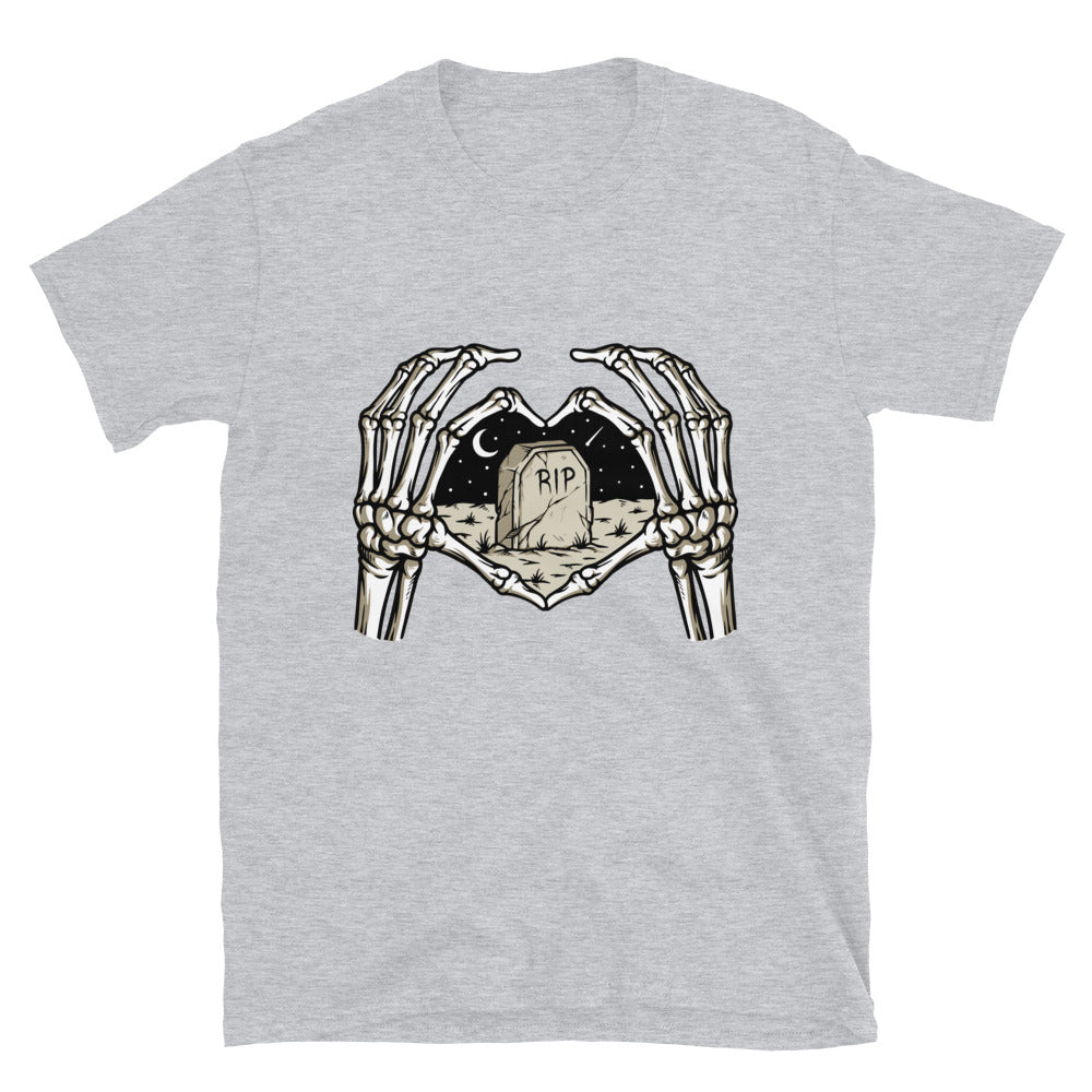 Skull Hand Love Cemetery Fit Unisex Softstyle T-Shirt