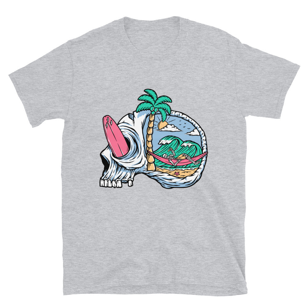 Denken Sie an Entspannung am Strand. Passgenaues Unisex-Softstyle-T-Shirt