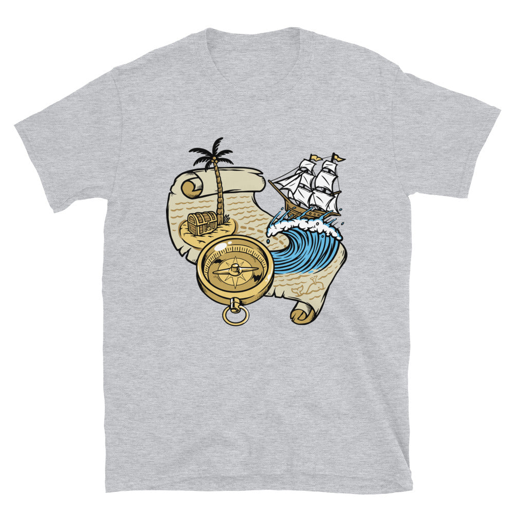 Sail following the treasure map Fit Unisex Softstyle T-Shirt