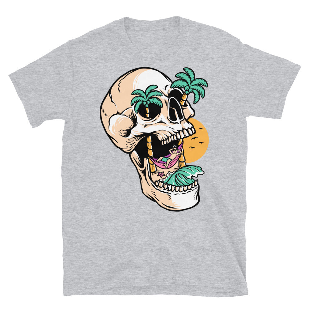 Entspannen Sie sich auf der Totenkopfinsel. Fit Unisex Softstyle T-Shirt