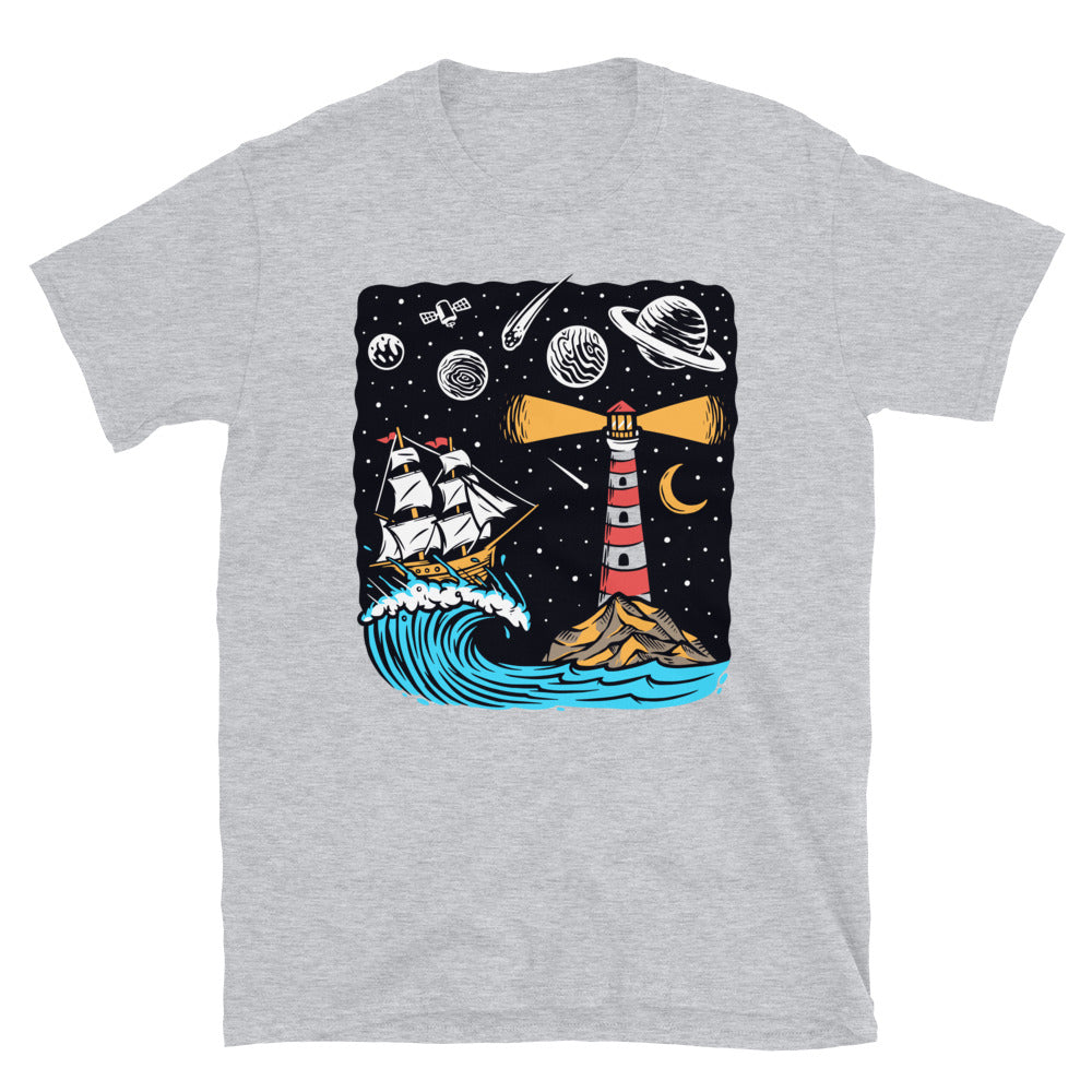 Sailing on the moon at night Fit Unisex Softstyle T-Shirt