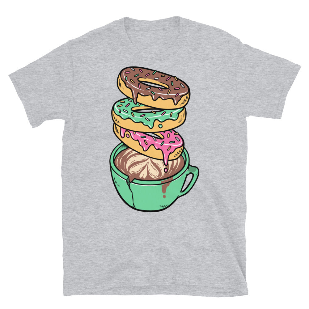 Donuts and Coffee - Fit Unisex Softstyle T-Shirt