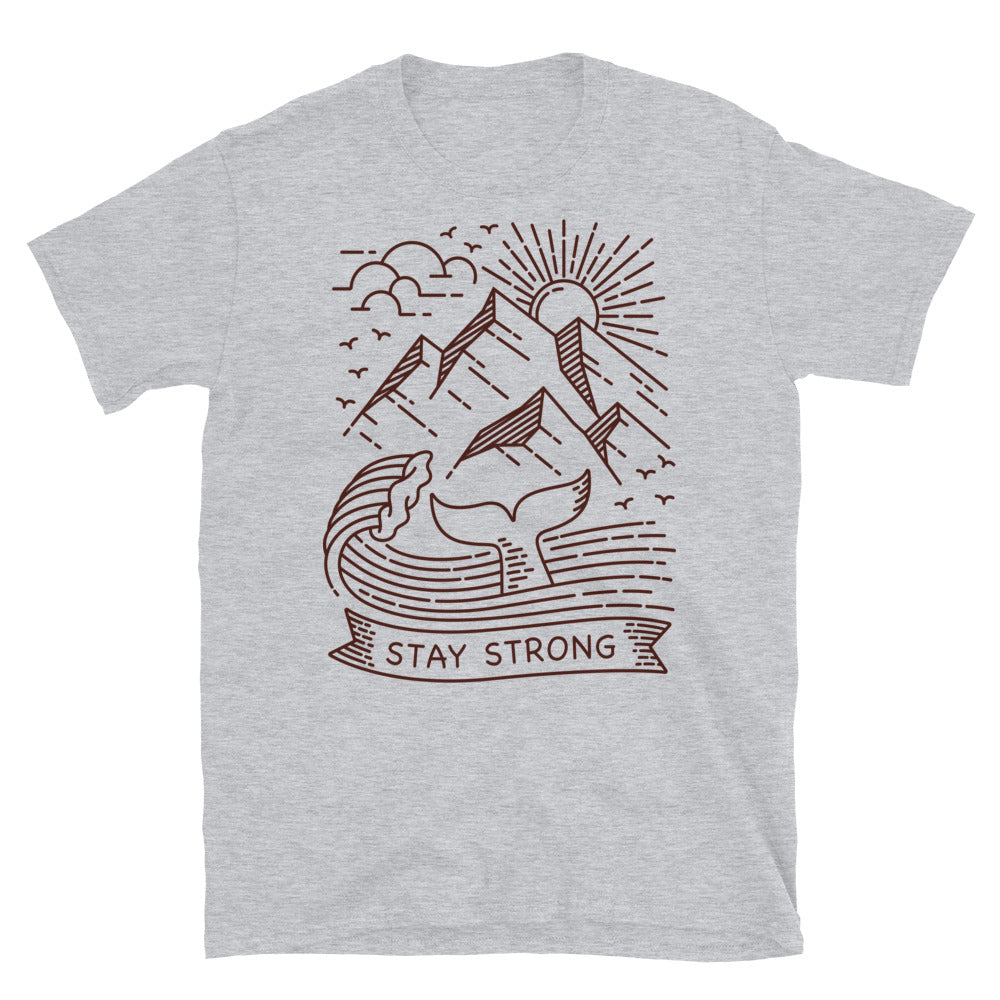 Stay strongwhale line Fit Unisex Softstyle T-Shirt