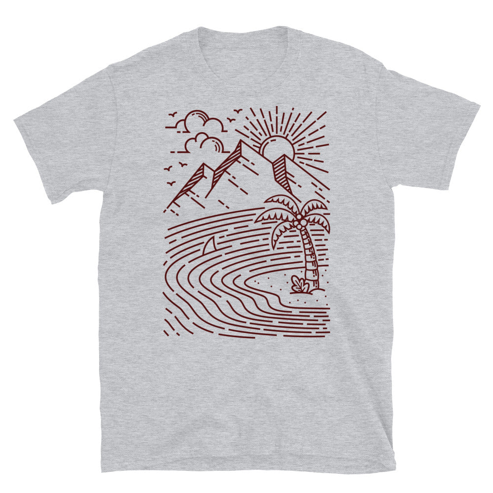 Camiseta unisex Softstyle con diseño de paisaje marino