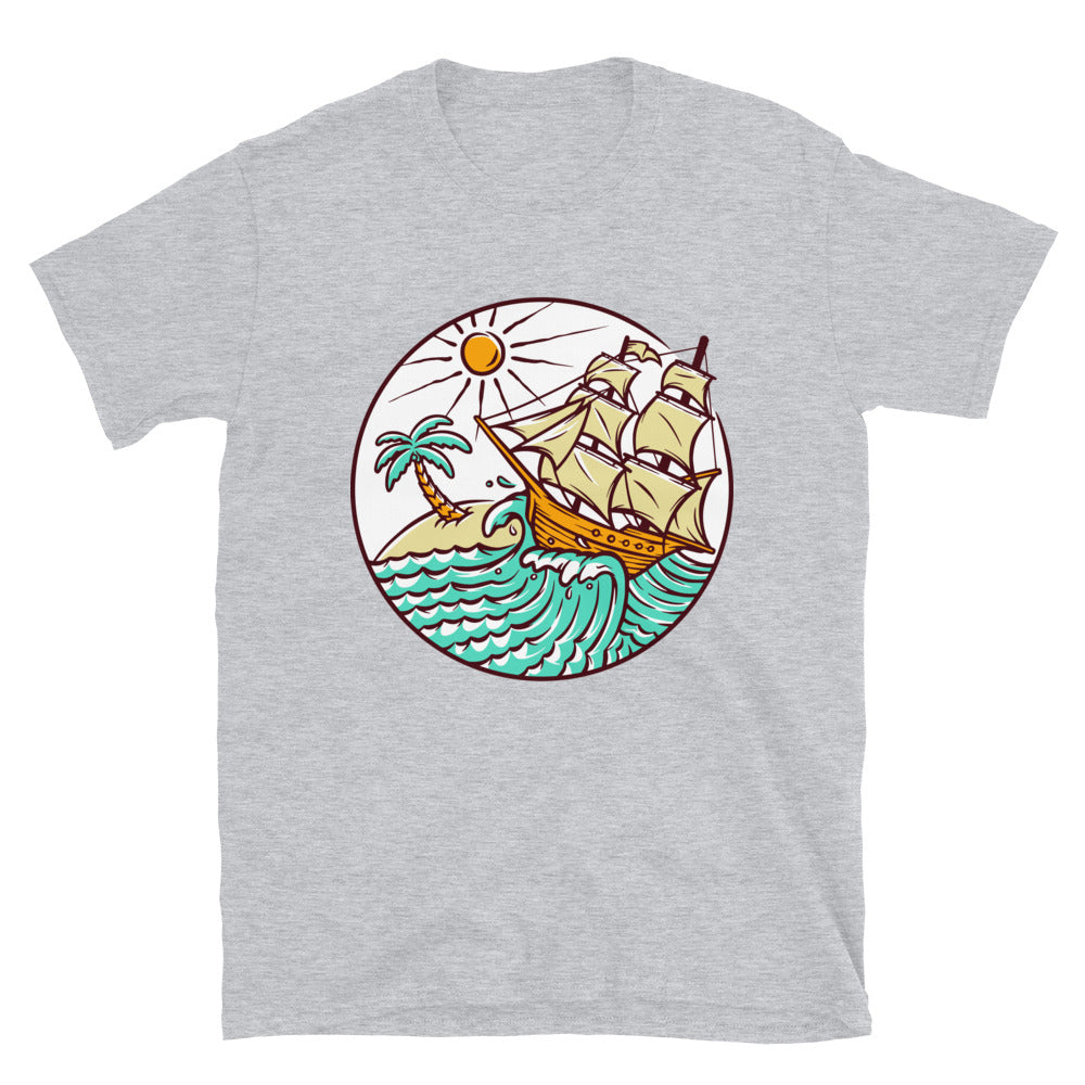 Ansichten von Segelschiffen Fit Unisex Softstyle T-Shirt