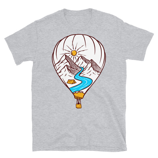 Nature hot air balloon Fit Unisex Softstyle T-Shirt