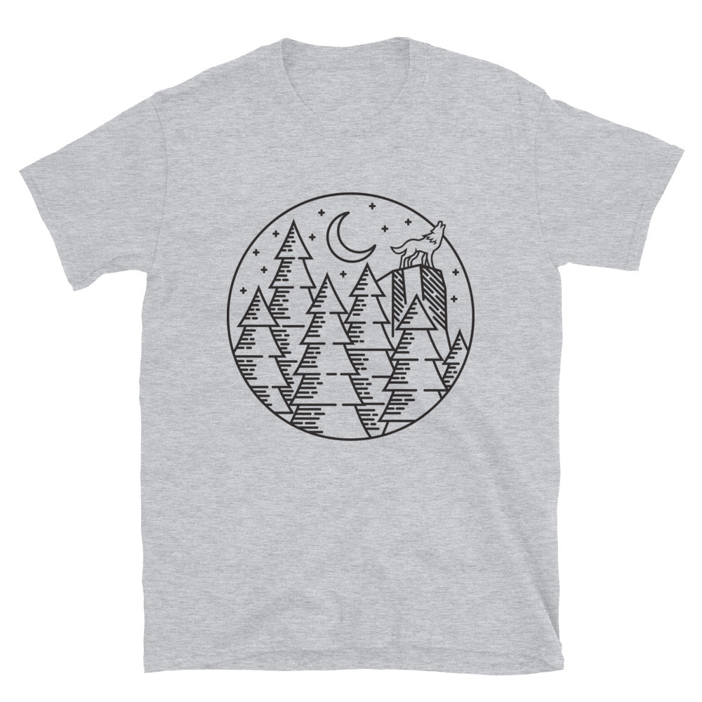 Wolf in the forest Fit Unisex Softstyle T-Shirt