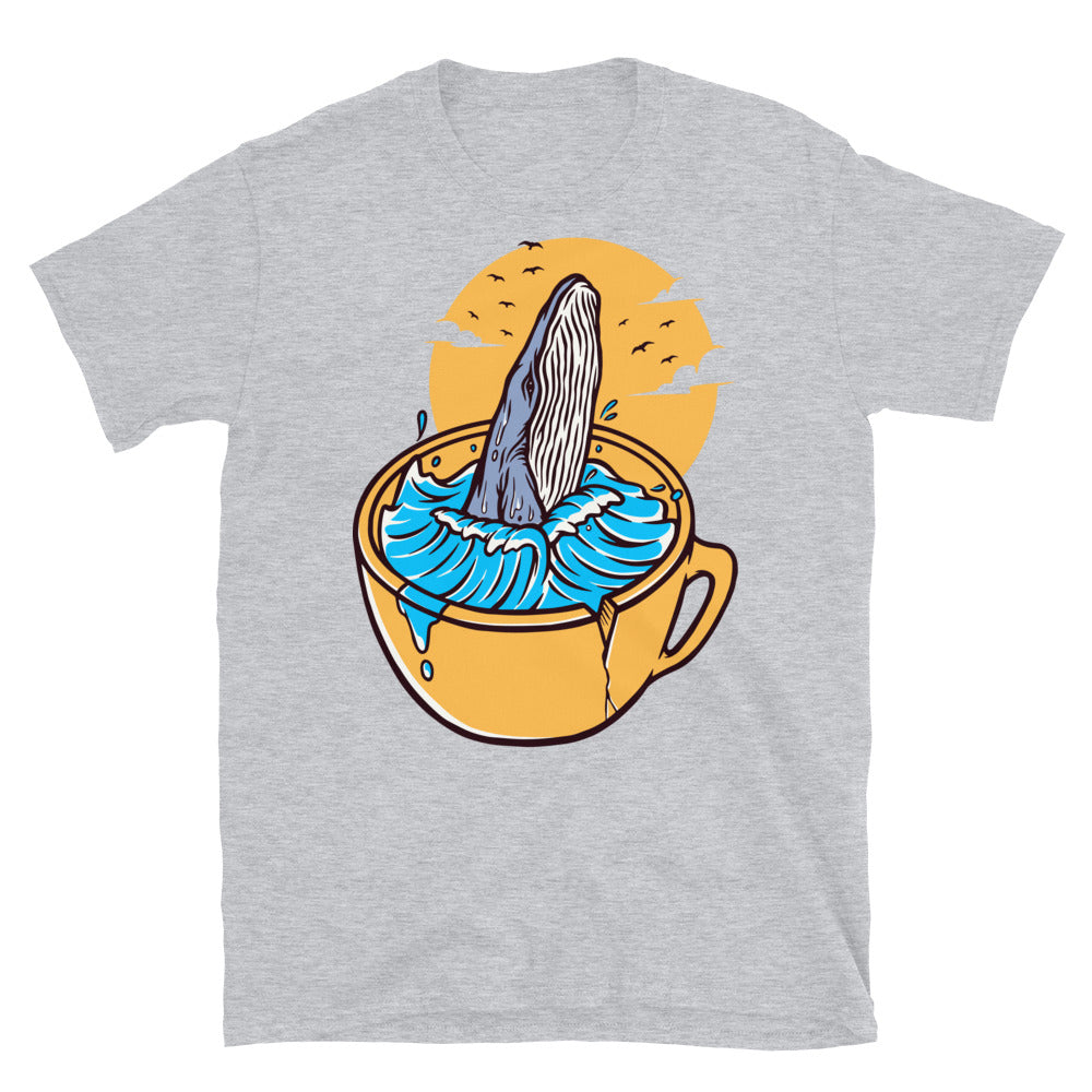 Whale and cup Fit Unisex Softstyle T-Shirt