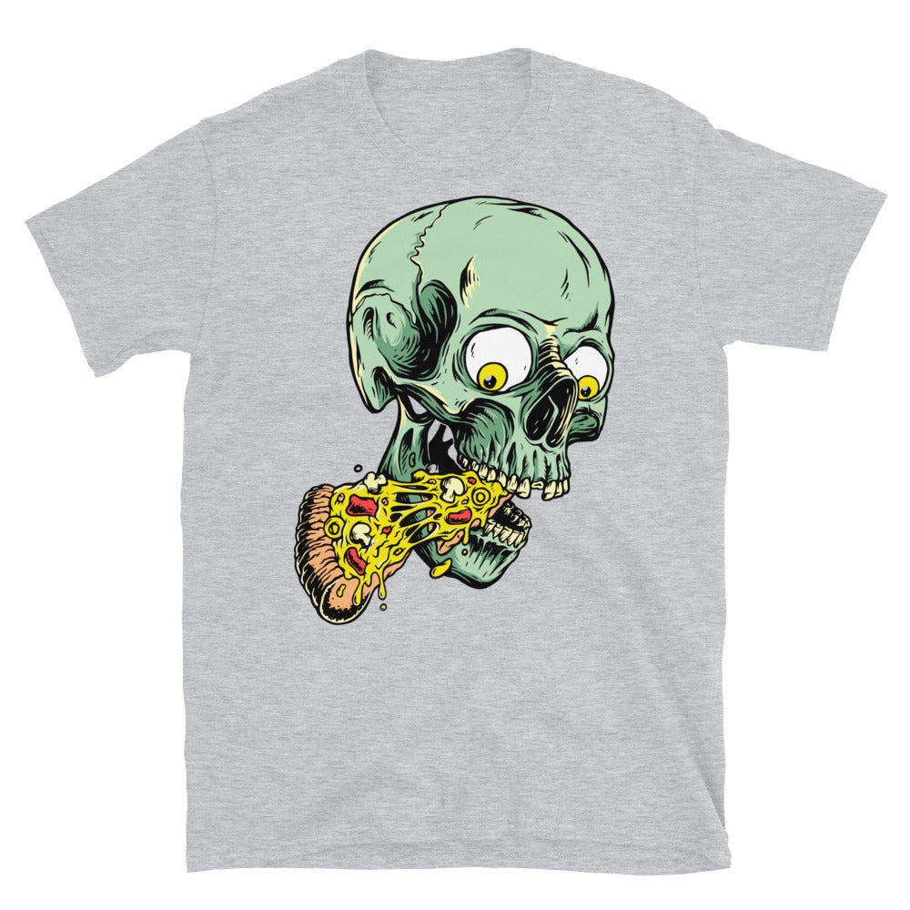 Totenkopf und Pizza Fit Unisex Softstyle T-Shirt