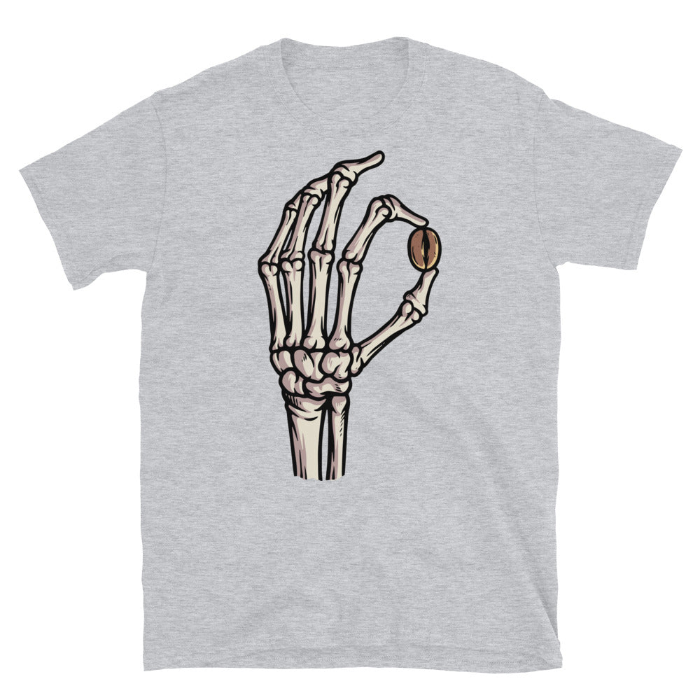 Skull hand with coffee beans Fit Unisex Softstyle T-Shirt