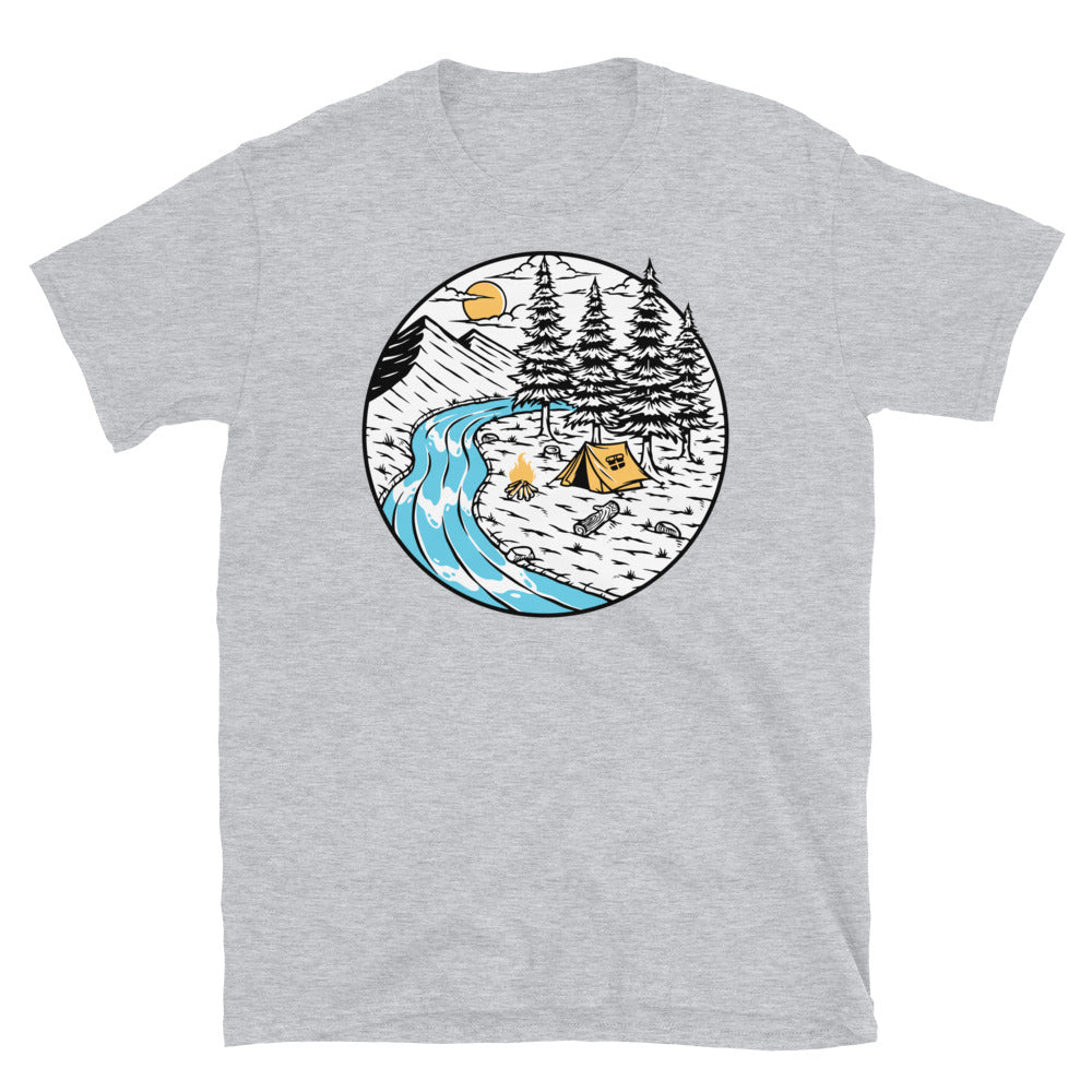 Camping in Nature - Fit Unisex Softstyle T-Shirt