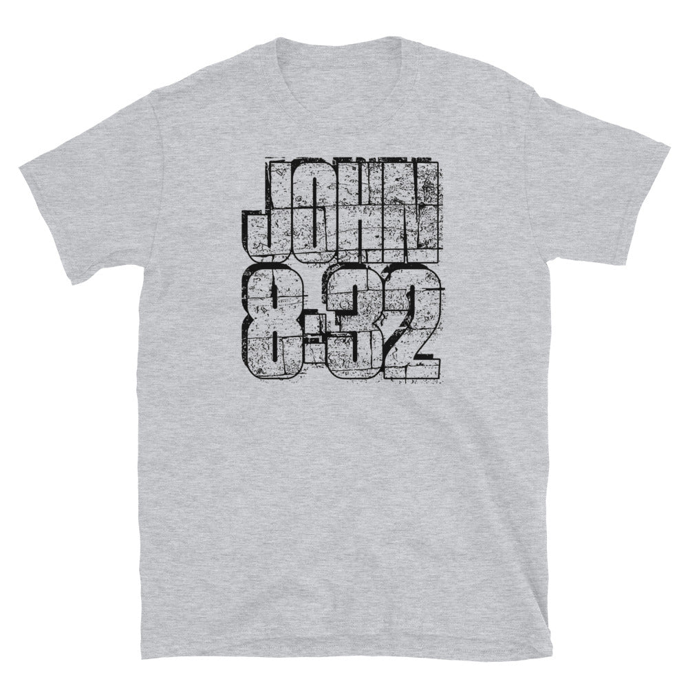 John 8:32, Christian - Fit Unisex Softstyle T-Shirt