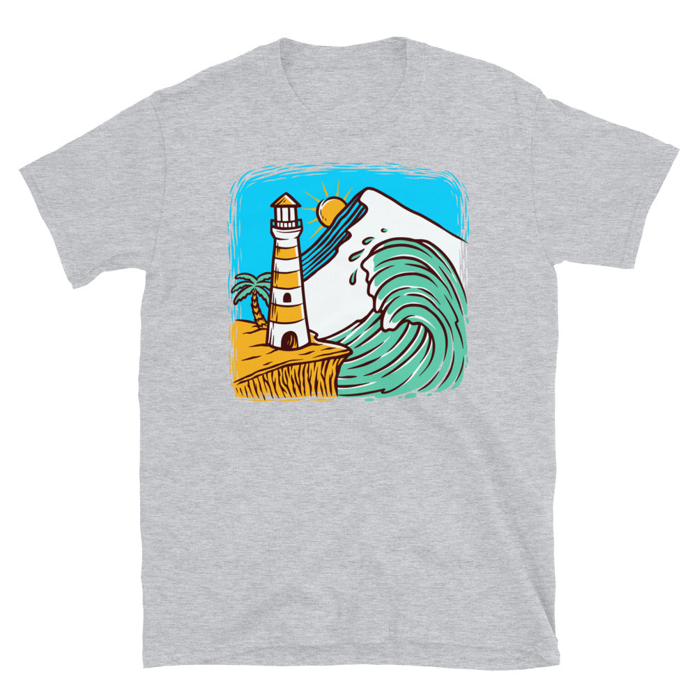 Faro y olas Fit Camiseta unisex Softstyle