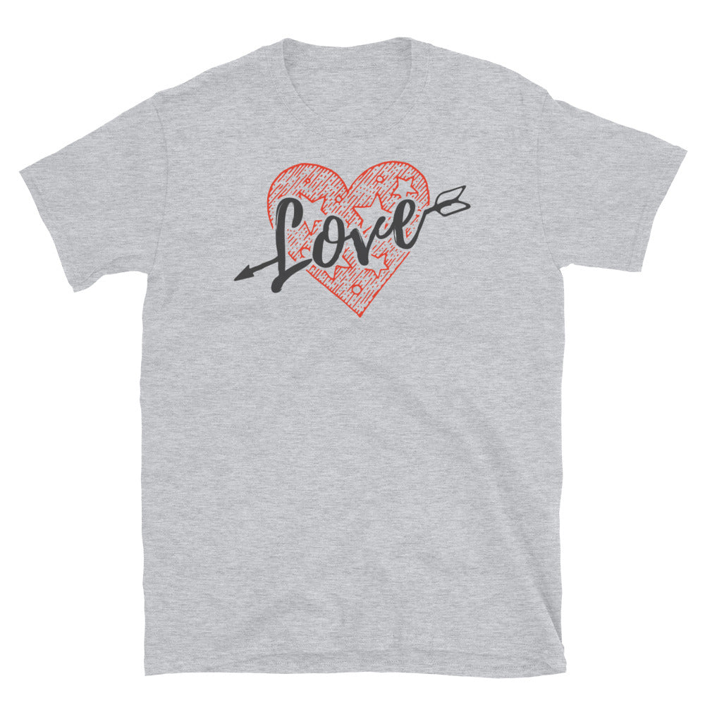 Liebe, Valentinstag für Paare. Passgenaues Unisex-Softstyle-T-Shirt