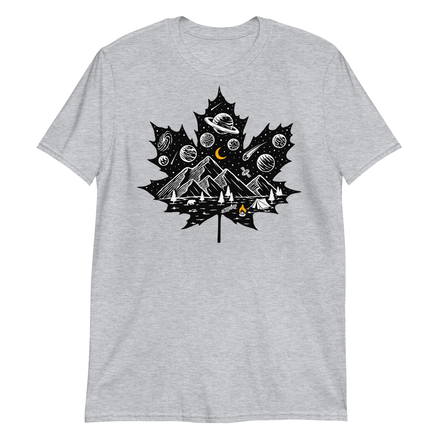 Maple leaf and universe Fit Unisex Softstyle T-Shirt