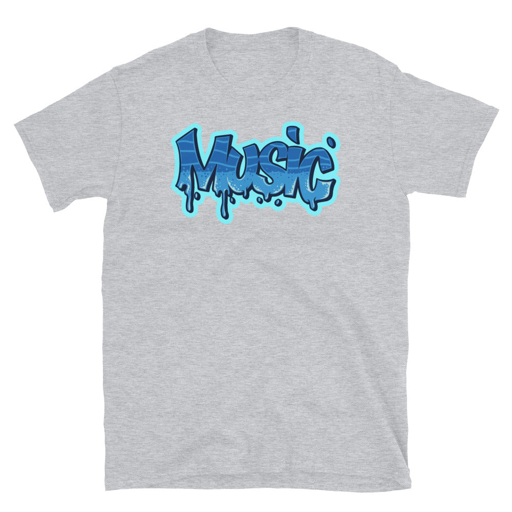 Musik Graffiti Charakter Stil Text Fit Unisex Softstyle T-Shirt