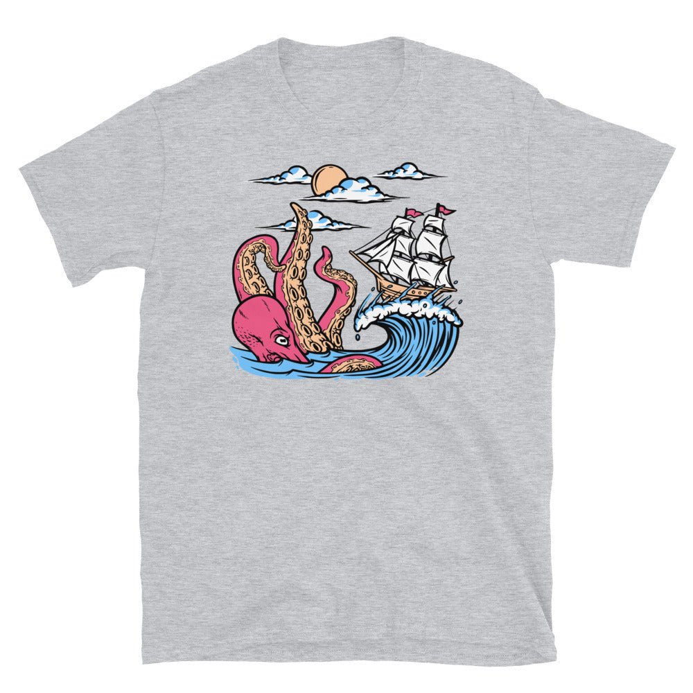 Pulpo y velero Fit Unisex Softstyle Camiseta