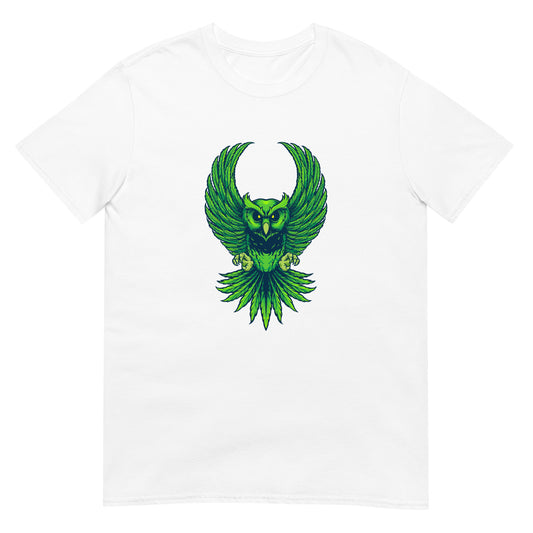 Weed Owl Leaf Cannabis Fit Softstyle Camiseta