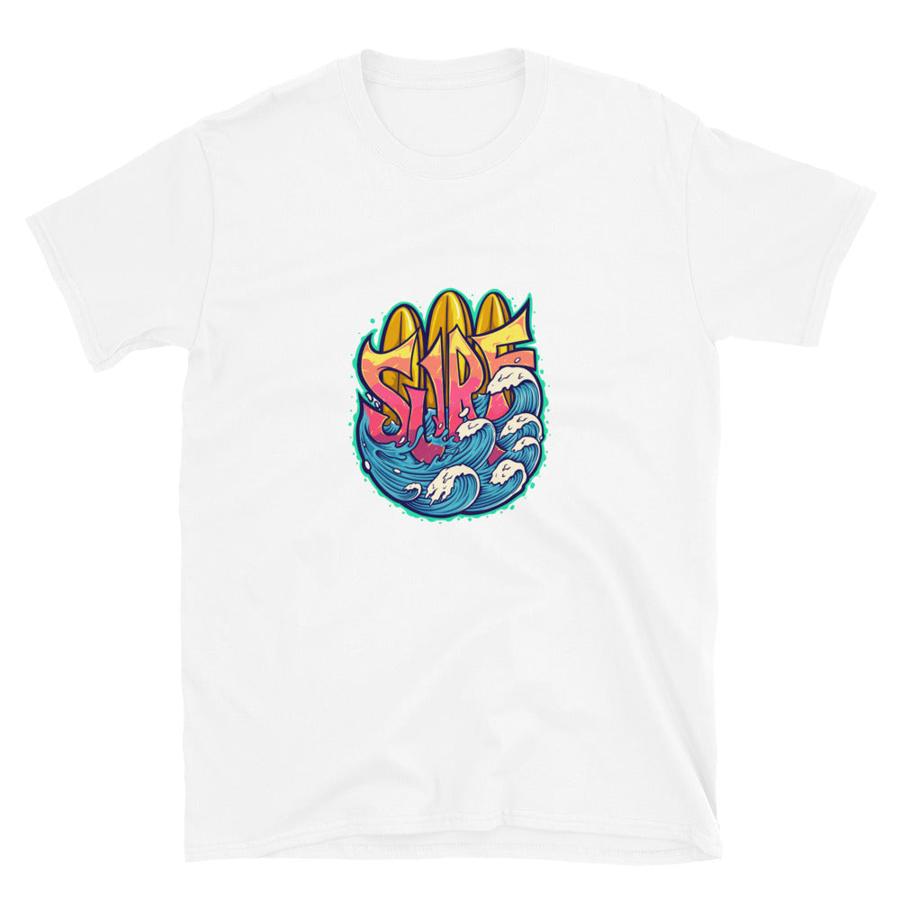 Surf Wave, Sommer-Fit-Unisex-Softstyle-T-Shirt