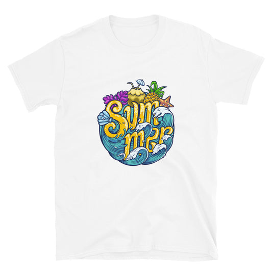 Summer Wave, Tropical Fit Unisex Softstyle T-Shirt