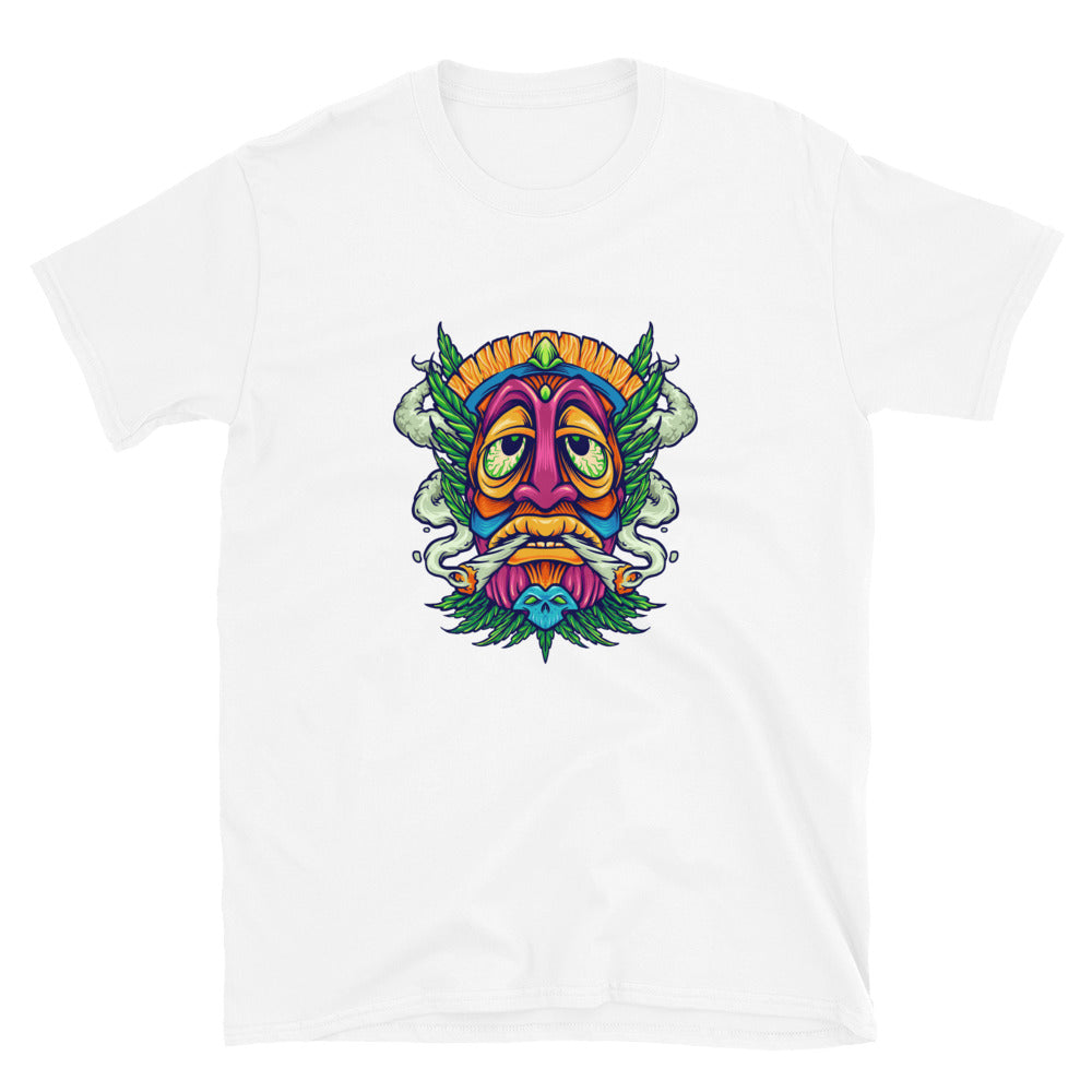 Tiki Joint Kush Smoking Weed Cannabis Fit Unisex Softstyle T-Shirt