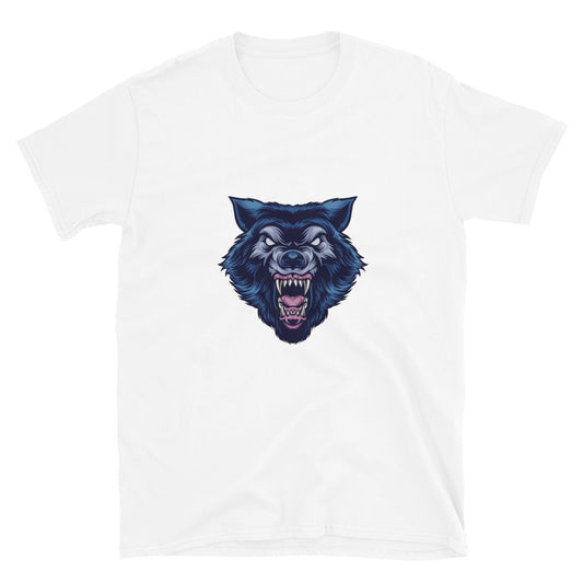 Mascota lobo salvaje Fit Unisex Softstyle Camiseta