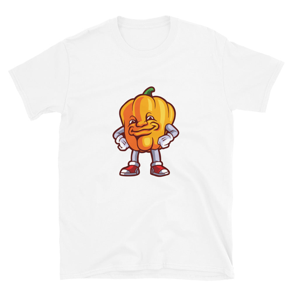 Vegetarian smile paprika mascot Fit Unisex Softstyle T-Shirt