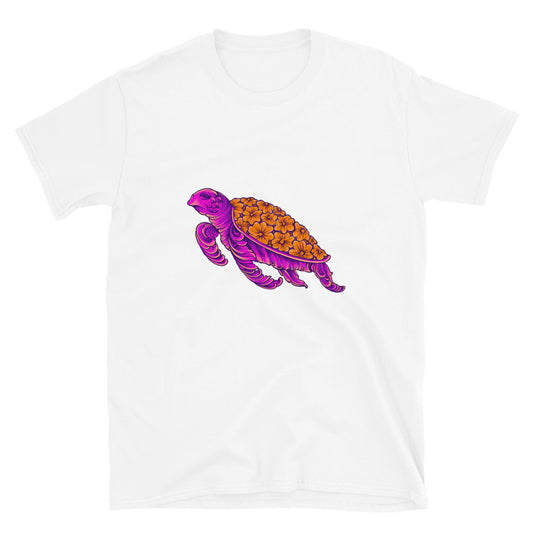 Schildkröte Vintage Blumenornament Fit Unisex Softstyle T-Shirt