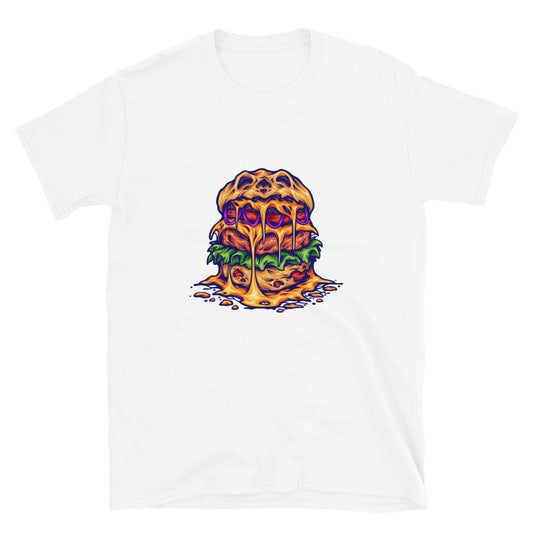 Scary burger monster cartoon Fit Unisex Softstyle T-Shirt