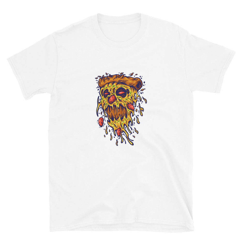 Rebanada de pizza de monstruo aterrador Fit Unisex Softstyle Camiseta