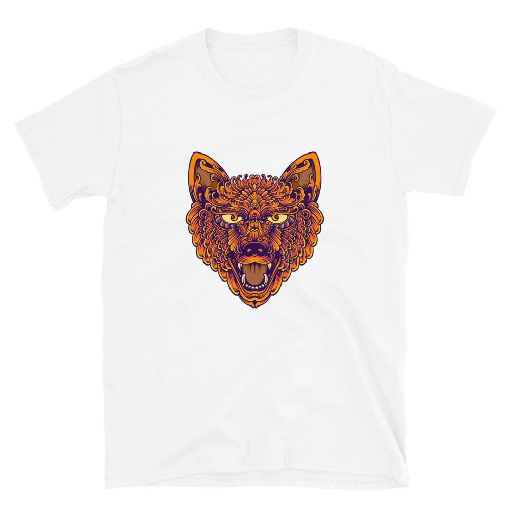 Adorno clásico de lujo con cabeza de perro lobo Fit Camiseta unisex Softstyle