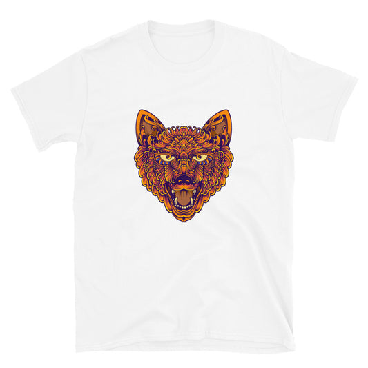 Adorno clásico de lujo con cabeza de perro lobo Fit Camiseta unisex Softstyle