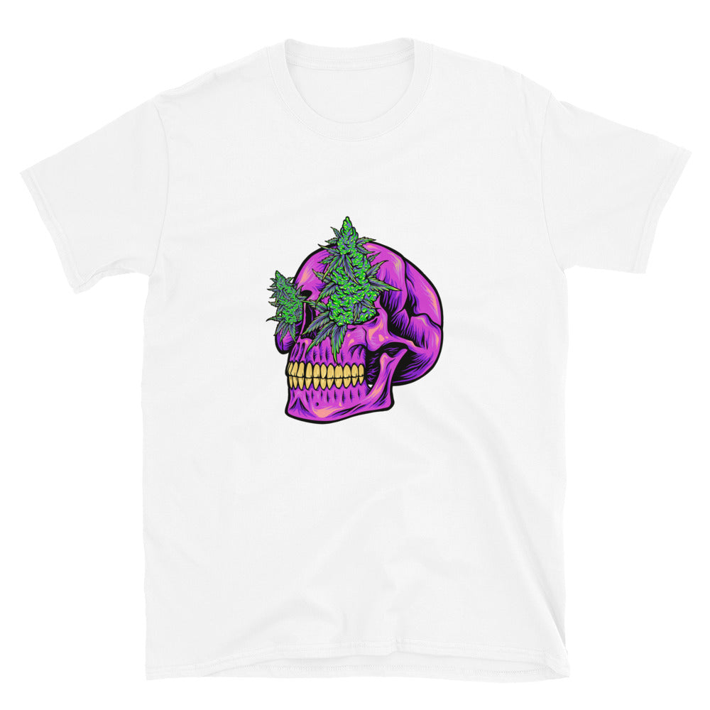 Cráneo de cabeza aterradora con kush Fit Camiseta unisex Softstyle