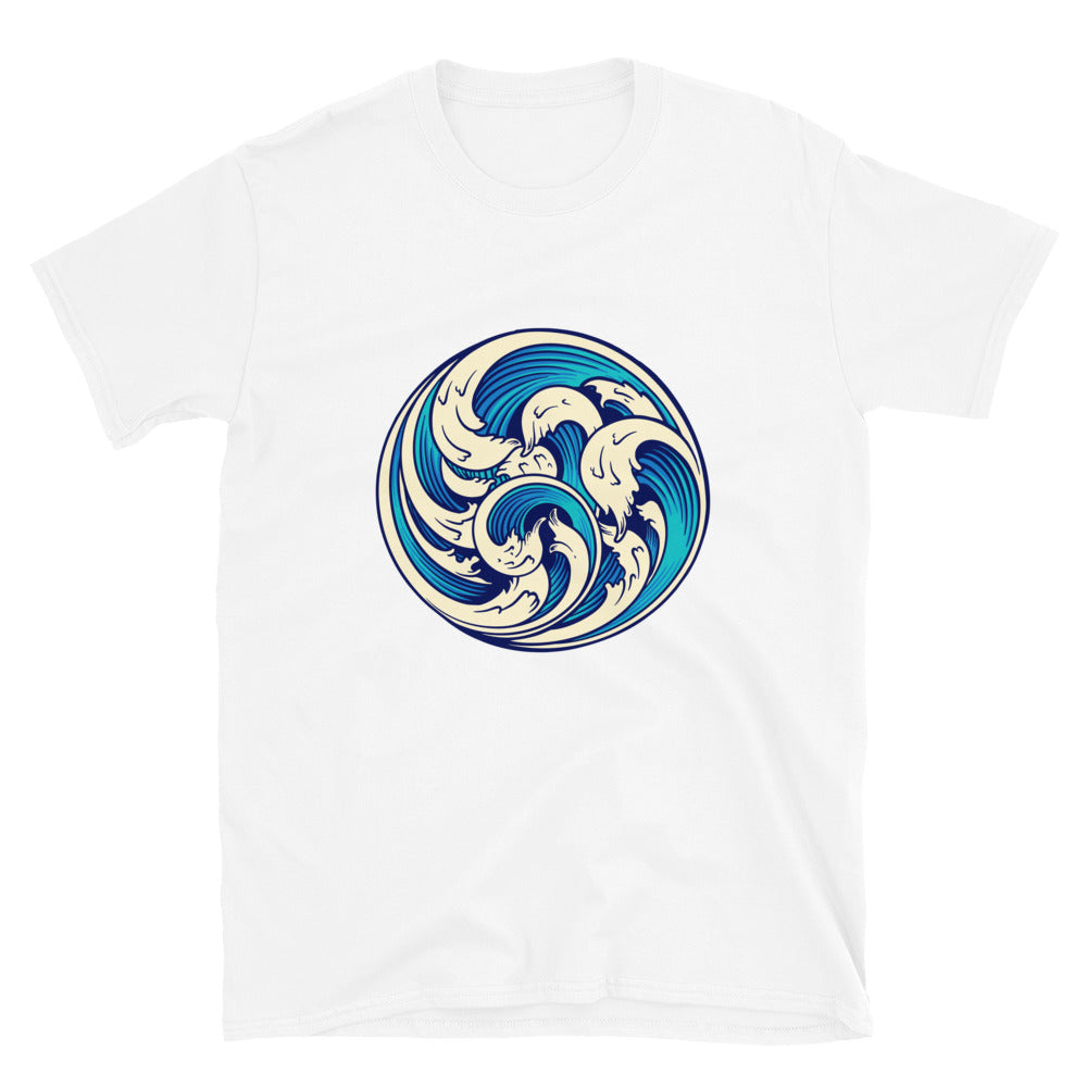 Summer tropical beach wave swirls Fit Unisex Softstyle T-Shirt