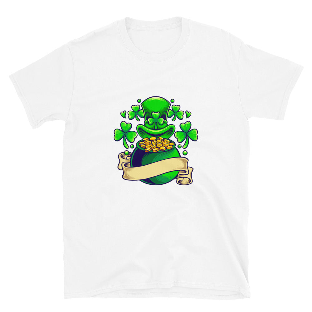 Latas de dinero de San Patricio con cinta vintage Fit Camiseta unisex Softstyle