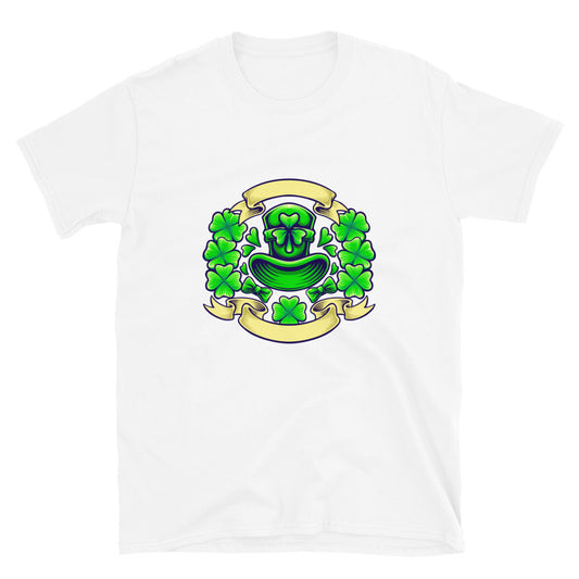 St patricks clover day with vintage Fit Unisex Softstyle T-Shirt