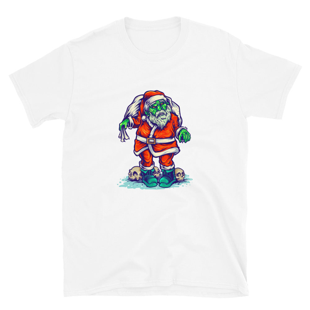 Zombie Santa Clous Feliz Navidad Fit Unisex Softstyle Camiseta