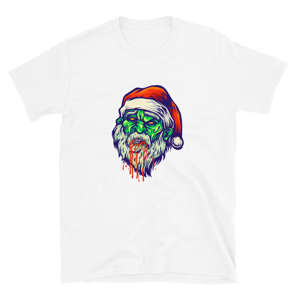 Santa Claus Head Zombie Bloods Fit Unisex Softstyle T-Shirt