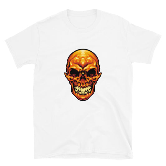 Camiseta unisex Softstyle con cabeza de calavera y esqueleto