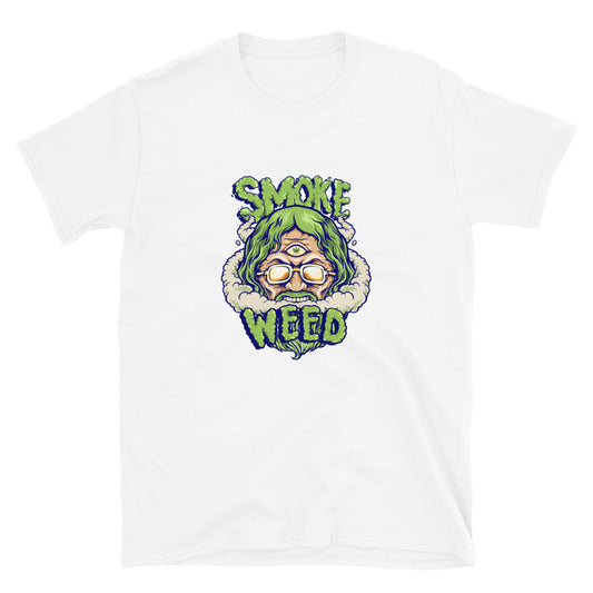 Smoke Hippie Weed Vintage Mascot Fit Unisex Softstyle T-Shirt