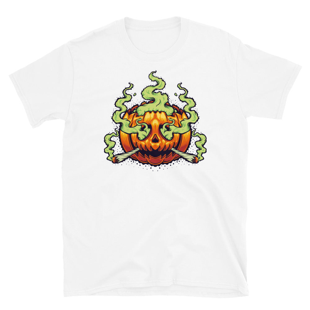 Halloween Weed Smoke Cartoon Fit Unisex Softstyle T-Shirt