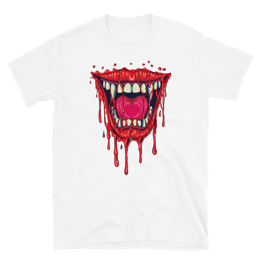 Lippen Vampir Melting Bloody Fit Unisex Softstyle T-Shirt