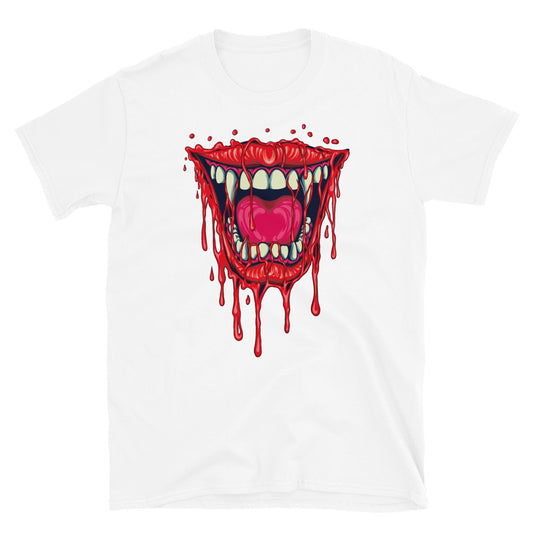 Lips Vampire Melting Bloody Fit Unisex Softstyle T-Shirt