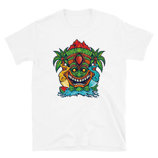 Tiki Tropical Cocktail Bebidas Classic Fit Unisex Softstyle Camiseta