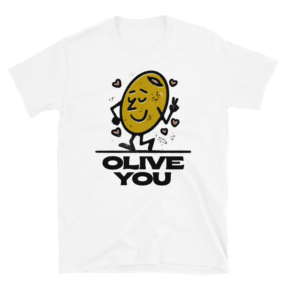 Olive You Funny Retro Mascot Fit Unisex Softstyle T-Shirt