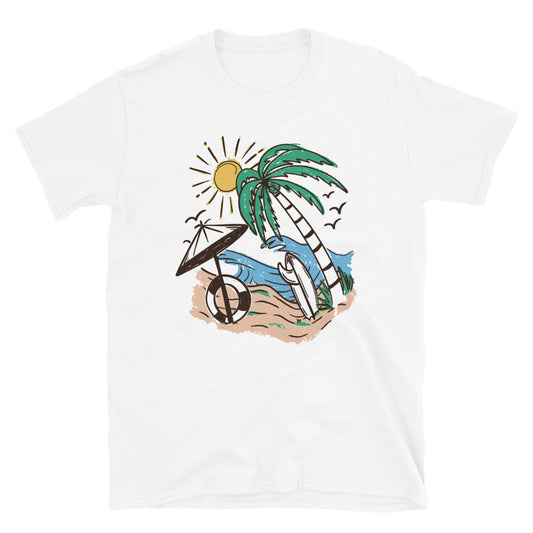 Sommer Retro Surf Fit Unisex Softstyle T-Shirt