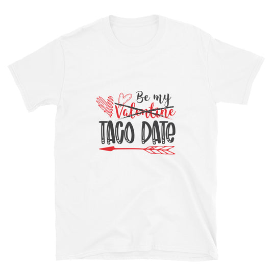 Taco Date, Cute Valentine Fit Unisex Softstyle T-Shirt