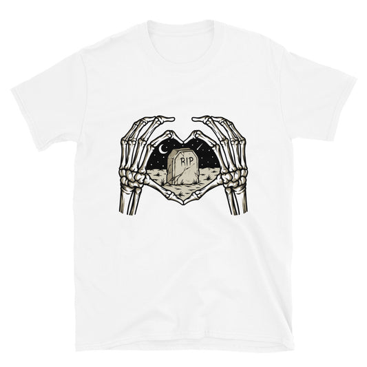 Totenkopf Hand Love Cemetery Fit Unisex Softstyle T-Shirt