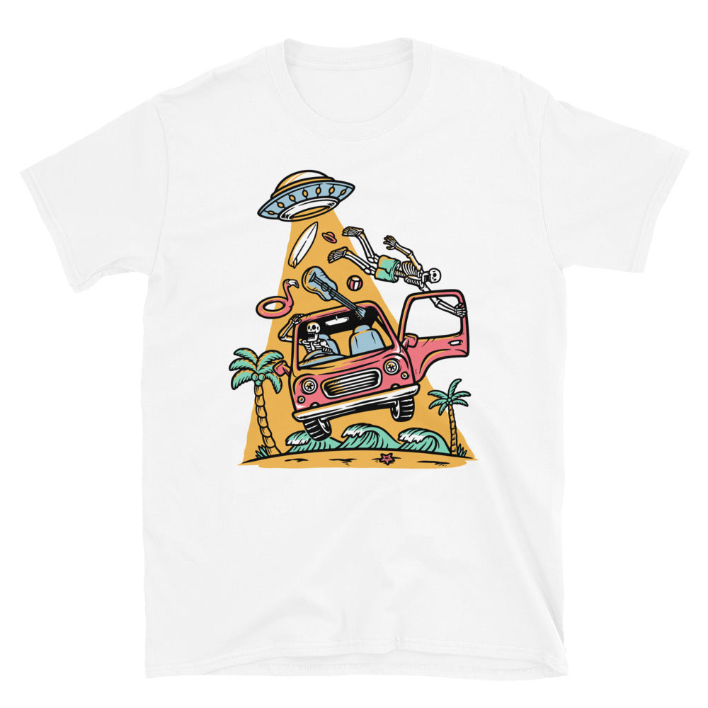 Alien Beach Invasion - Fit Unisex Softstyle T-Shirt