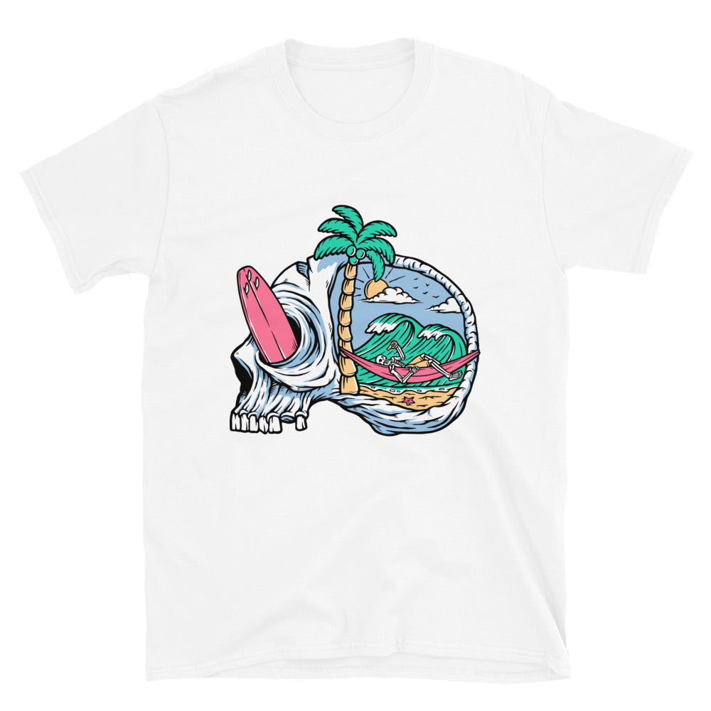 Pensando en relajarse en la playa Fit Unisex Softstyle camiseta